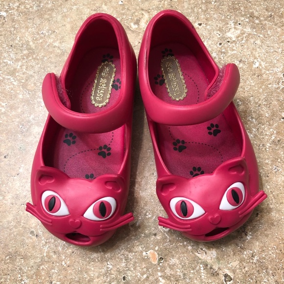 Mini Melissa Pink Cats Size 6 EUC - Picture 3 of 8